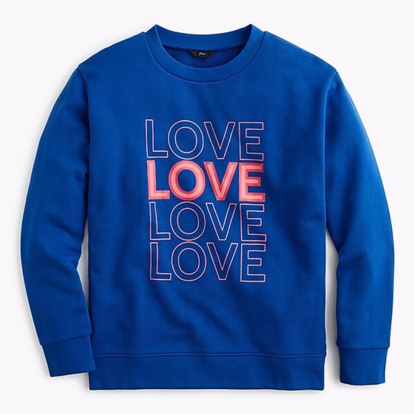 J. Crew | Tops | J Crew Love Pullover Sweatshirt | Poshmark